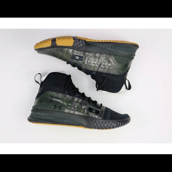 Under Armour Project Rock 1 Camo Green Shoes - Picture 5 of 7